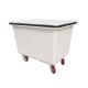 White Color Heavy Duty Laundry Trolley Cube Shaped Design With Four Fixed Wheels