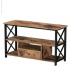 Oem Rustic Reclaimed Wood TV Console Cabinet With Black Iron 2 Drawers