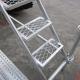 Silver Scaffolding Ladders with 30cm Step Height Aluminum / HDG Material