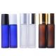 10ml Refillable Roll On Perfume Bottle Amber Blue Transparent Frosted Glass Rollerball Oil Bottles