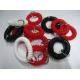 Red black white plastic spiral spring coil plastic wrist strap made in china w/cheap price