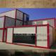 Movable Modern Modular House , Sandwich Panel Combined Container Building