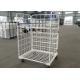 Folding Nestable Roll Cage Container Wire Mesh Security Roll Pallet Trolley 500kg
