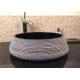 Black Granite Stone Bath Sink High Polish Natural Stone Sink For Hotel