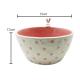 Home Ceramic Pink Dot Decal Rabbit Ornament Custom Printed Porcelain Bowls