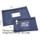 Portable Bank Bag Zipper Leather Security Deposit Bag With Name Card Pocket Bank Locking Document Security Bag Deposit B