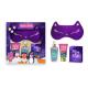 4pcs Bubble Bath Gift Set Paper Box With Shower Gel, Pillow Mist, Bath Salt, Eye Mask