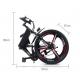 400W Integrated Wheel Electric Folding Bike Disc Brake Full Suspension Folding Ebike