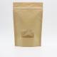 Doypack See Through Pouches 180 Microns Brown Paper Bags With Clear Window