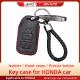 Wearproof Honda Leather Car Key Case Printed Logo With Precise Button