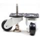 Aluminum Alloy 76mm Lockable Swivel Casters / Rotating Trolley Wheels