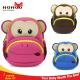 Coffee / Blue / Pink Color Preschool Animal Backpacks For Kindergarten Girl