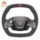 Hand Stitching Soft Suede Steering Wheel Cover for Chevrolet Corvette C8 2020 2021 2022 2023