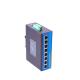 8 Port Industrial Ethernet Switch with Full-Duplex Half-Duplex Communication 10G Speed POE SNMP QoS SFP DIN-Rail Mounting