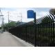 PVC Coated Bend Top Metal Palisade Fencing For Residential Sites / Eco Friendly