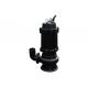 Black 4hp Cutting Submersible Sewage Pump 7 - 15m Head Automatic Mixing Device