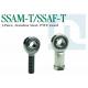 3 Piece Stainless Steel Rod Ends PTFE Lined SSAM - T / SSAF - T Precision