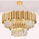 Clear Luxury Metal Crystal Chandelier For Living Room E14