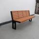 Customized Outdoor Recycled Plastic Benches Surface Mounted With Mild Steel Frame