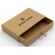 Brown Kraft Chipboard Gift Boxes 5x7 Drawer Recycled Paper Branded Name Printing