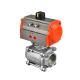 304 Stainless Steel Air Control Ball Valve Pneumatic Actuated 3 PC 1000wog for Control