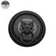 Round Jacket Custom 3D Rubber Patches , Embroidered Decorative Patches For Clothes