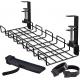 Under Desk Cable Tray for Wire Management Non-Folding Desk Cable Organizer 0.85kg