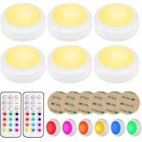 LED Puck Lights With Dimmable White Glow Timer Function Remote Control Battery Powered