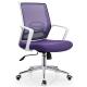 purple office mesh white arm chair,#761C