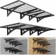 2x6ft Garage Storage Rack Warehouse Wall-Mounted Grid Shelf Metal Support Rack