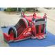 Big size inflatable racing car themed bouncy castle PVC fabric full printing inflatable car jumping house with slide