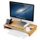 Laptop Stand Desktop Container Bamboo Monitor Stand Riser