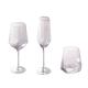 Clear Crystal Wine Glasses Diamond Shaped Lead Free Goblet OEM Service