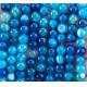 Blue Stripped Agate Loose Bead Strands Semi Precious Stone for DIY Jewelry Making