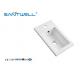 SWZ401 Popular Design Single Hole Artificial Stone Basins Glossy White Rectangle Shape Semi-Counter Sinks For Hotel