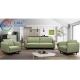 OEM 3Pcs Multi Seater Wooden Frame White Green Linen Fabric Sofa Set Living Room Furniture Sofa