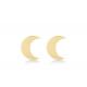Crescent Shape 9K Gold Earrings 6MM Dimension ODM For Party Gift