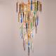 Brass Leaf Clear Crystal Ceiling Pendant Lamp