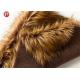 Gold Raccoon Fluffy Faux Fur Fabric , Soft Faux Fur Fabric For Collar 850 Gsm