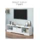 Waterproof White L1.4m Solid Wood TV Bench For Livingroom