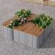 Customized Size Park Metal Bench With Planter Outdoor Contemporary Garden Bench
