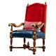 Luxury Wooden Frame Antique Leather High Back Living Room Leisure Arm Chair
