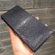Unisex Authentic Real Stingray Skin Women Men Long Wallet Female Male Clutch Purse Genuine Leather Large Card Holder