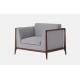 ISO14001 Contemporary Fabric Sofa Chair Luxurious Single Seater Sofa