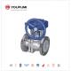 PFA Lined Stainless Steel RF Worm Gear ANSI Standard Ball Valve
