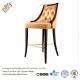 Metal PU Leather Cushioned Hotel Bar Stools with Back / Footrest