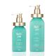 Luxury Gold Top Press Pump Green Body Lotion Container Packaging Plastic Shampoo Square Bottle