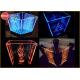 Bar Square Acrylic Led Ice Buckets / Beer Light Up Ice Bucket