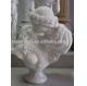 White marble kiss statue