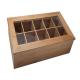 hot selling bamboo tea bag box tin tea box with 8 component for high quality
